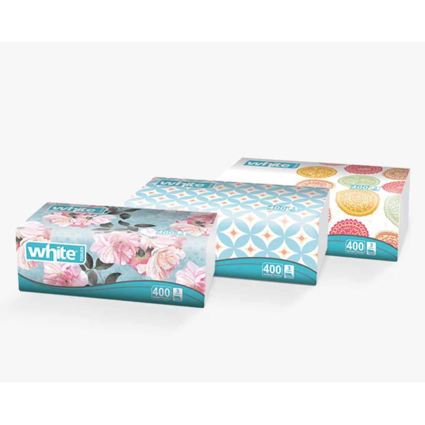 white 3 paper tissue 400