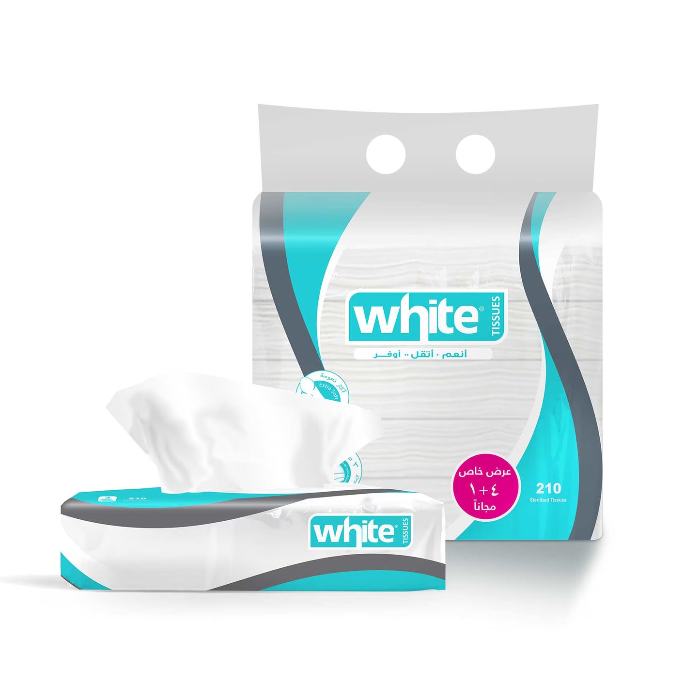 white 5 paper tissue 210